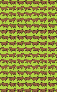 Шеврон закруглений прямокутний Капібара піксельна 2