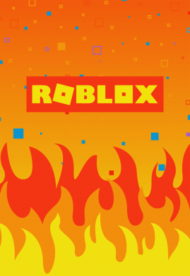 Прапор Roblox and fire background 2