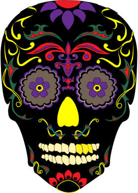 Принт Кружка двоколірна 320ml Sugar Skull Vector, Фото № 2 - FATLINE