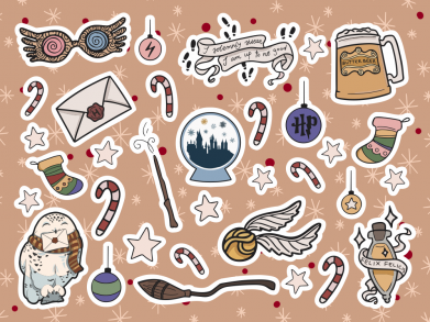 Стікерпак Christmas Harry Potter 2