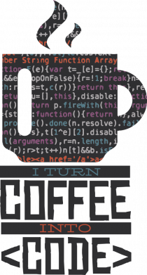 Принт Фартук Сoffee code, Фото № 2 - FATLINE