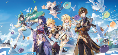 Кружка двоколірна з повною запечаткою Teyvat Genshin Impact 2