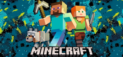 Кружка двоколірна з повною запечаткою Minecraft Steve Alex And Dog 2