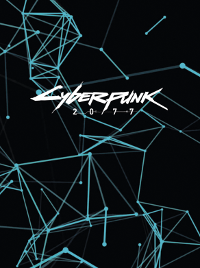 Прапор Cyberpunk 2077 blue abstract lines 2