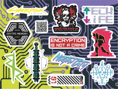 Принт Стікерпак Cyberpunk Stickerpack, Фото № 1 - FATLINE