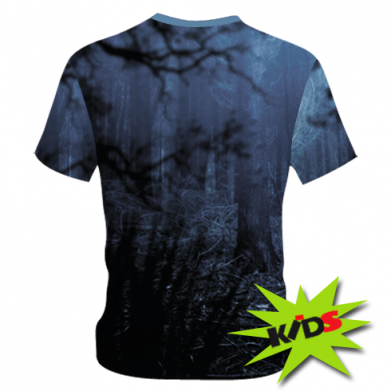 Детская 3D футболка Two wolves in the forest 2