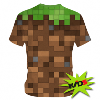 Детская 3D футболка Steve from game Minecraft 2
