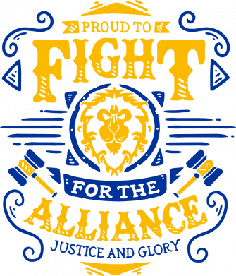 Шеврон круглый Proud to fight for the Alliance 2
