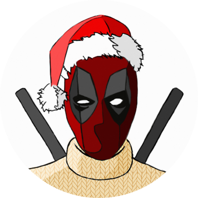 Принт Кепка Deadpool in New Year's hat, Фото № 2 - FATLINE