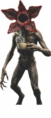 Чехол из раздела Очень странные дела Демогоргон с кофе для Apple iPhone 13 2