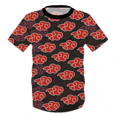 Дитяча футболка 3D Akatsuki red cloud 2
