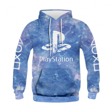Принт Дитяча 3D худі Playstation on tai dai background, Фото № 2 - FATLINE