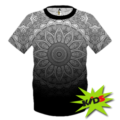 Принт Детская 3D футболка Mandala gradient, Фото № 2 - FATLINE