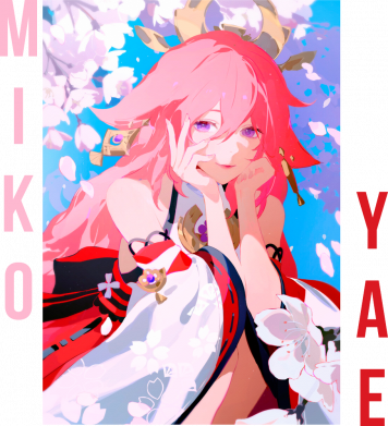 Женская футболка Yae Miko art 2