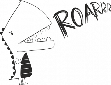Принт Игровой коврик для мыши Dinosaur roar, Фото № 2 - FATLINE