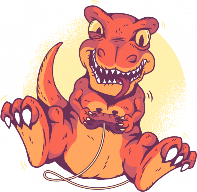 Детская футболка Playing dinosaur 2