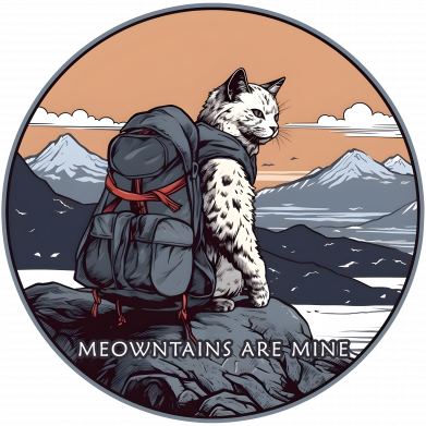 Майка-тельняшка Кот в горах Mountains are mine 2