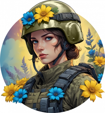 Женская футболка Украинская военная в цветах 2