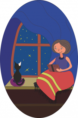 Кружка двоколірна 320ml Дівчинка з котом 2