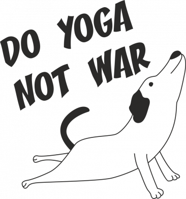 Кружка 320ml Do yoga not war 2
