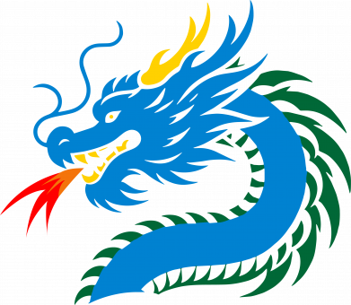 Повербанк 9000 mAh Unic Голова дракона (синьо-жовто-зелена) 2