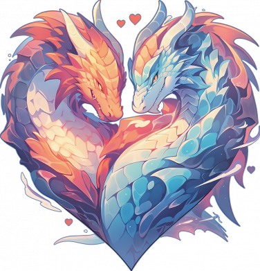 Женская футболка влюбленные драконы 2