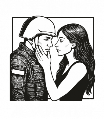 Принт Чохол для iPhone 15 Pro Арт дружина азовця, Фото № 2 - FATLINE