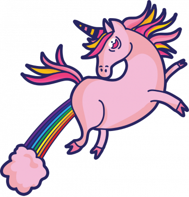 Стикер Unicorn pink 2
