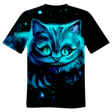 Принт Чоловіча 3D футболка Cheshire Cat, Фото № 2 - FATLINE