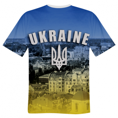 Принт Чоловіча 3D футболка Ukraine and the coat of arms, Фото № 2 - FATLINE