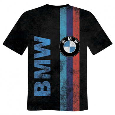 Мужская 3D футболка BMW grunge 2