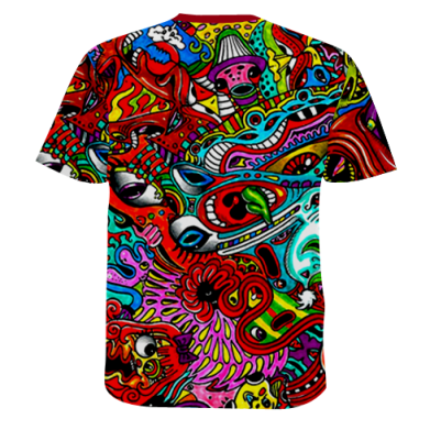 Мужская 3D футболка Abstraction of art 2