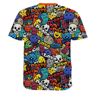 Мужская 3D футболка Graffiti 1 2