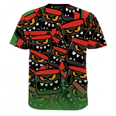 Мужская 3D футболка Red ball fill 2