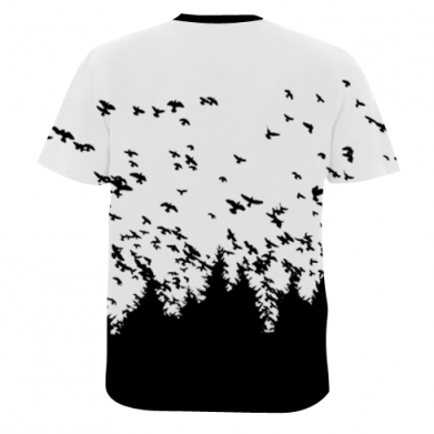 Мужская 3D футболка Freedom and bird 2