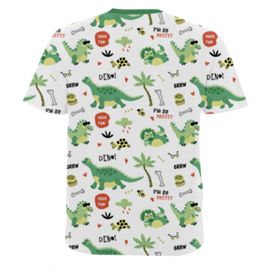 Мужская 3D футболка Little Dinosaurs 2