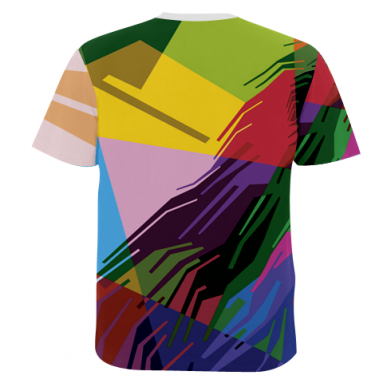 Мужская 3D футболка Color lion 2