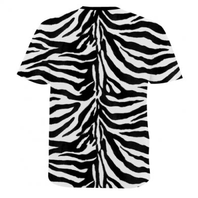 Мужская 3D футболка Zebra skin 2