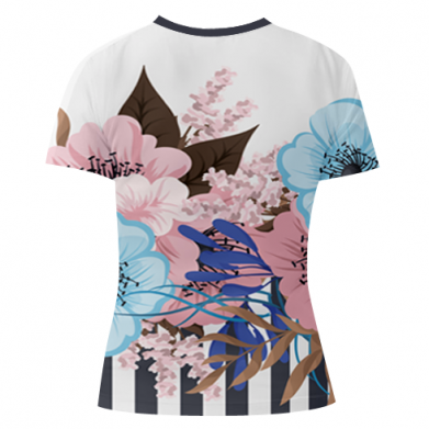 Женская 3D футболка Самая лучшая мама и цветы 2