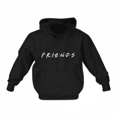 Толстовка дитяча на флісі чорна (L) Friends