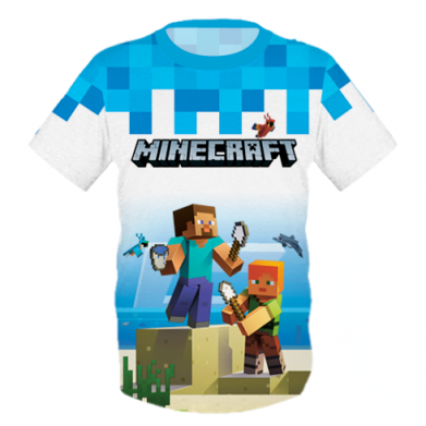 Принт Дитяча футболка 3D Minecraft summer, Фото № 2 - FATLINE