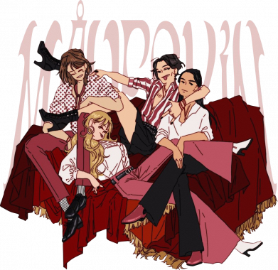 Принт Футболка оверсайз FATLINE Maneskin sketch, Фото № 2 - FATLINE