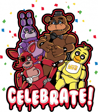 Принт Чоловіча футболка Gildan Five Nights At Freddy's Celebrate, Фото № 2 - FATLINE
