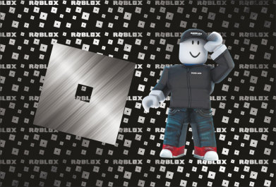 Принт Прапорець настільний Roblox And Metal Logo, Фото № 2 - FATLINE