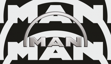 Флаг MAN on black 2