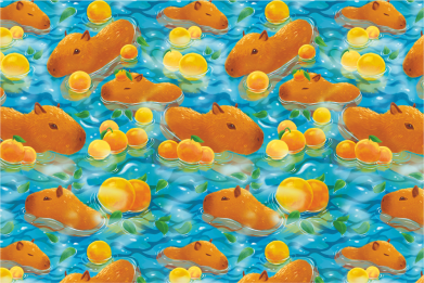 Прапор Capybaras Swimming 2