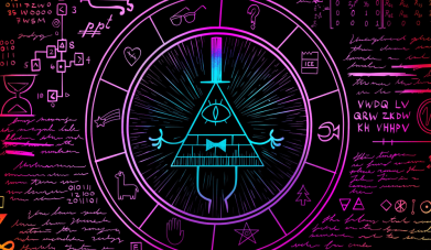Флаг Neon Bill Cipher 2