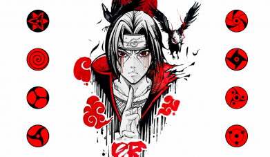 Флаг Naruto Itachi Uchiha Art 2