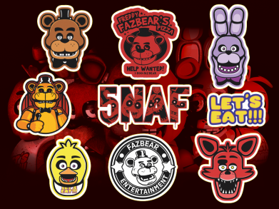 Принт Стікерпак FNaF sticker pack, Фото № 1 - FATLINE