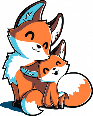 Принт Чехол для Xiaomi Redmi 7A Cute Foxes Family, Фото № 2 - FATLINE